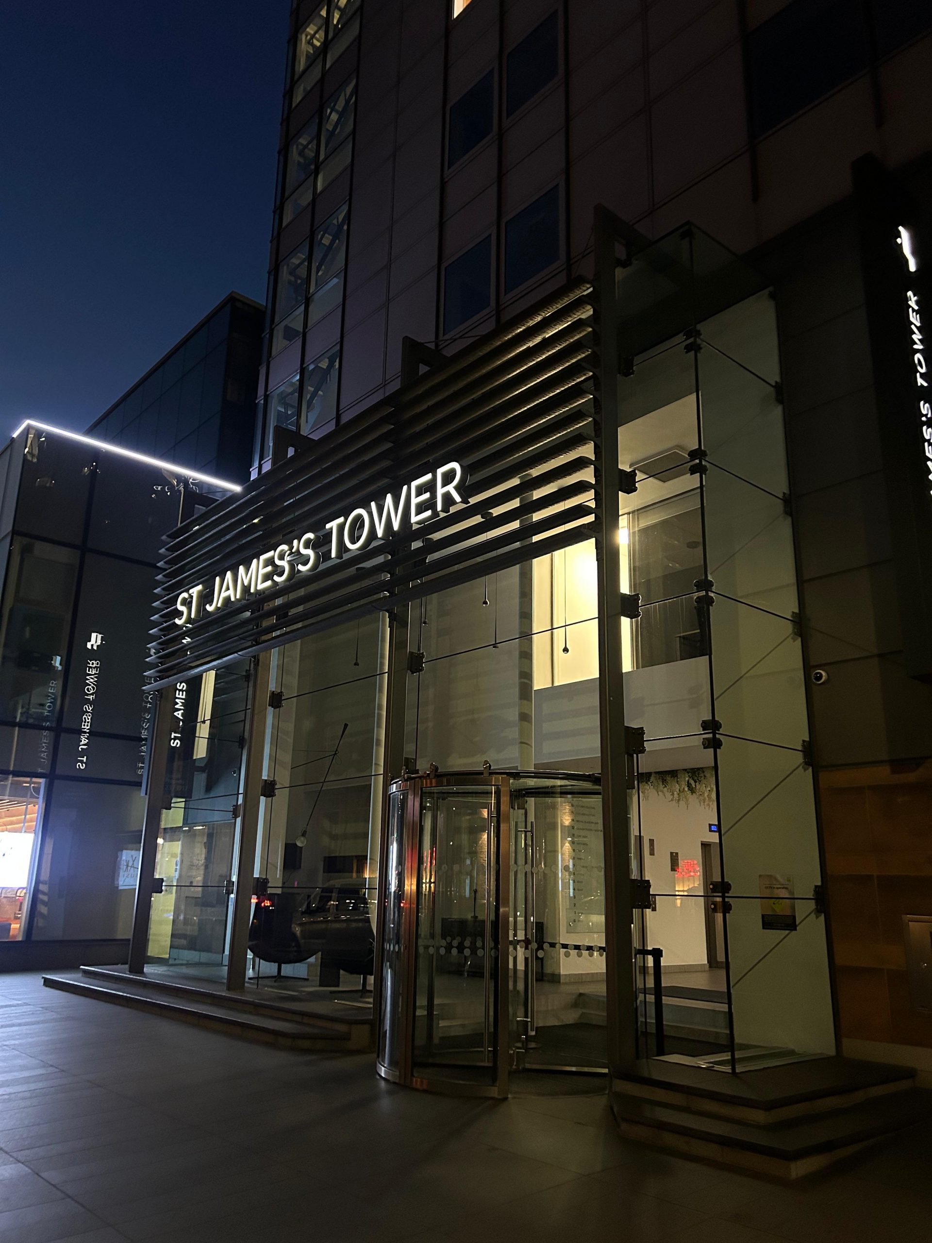 Outside view of the City Centre Plates office building