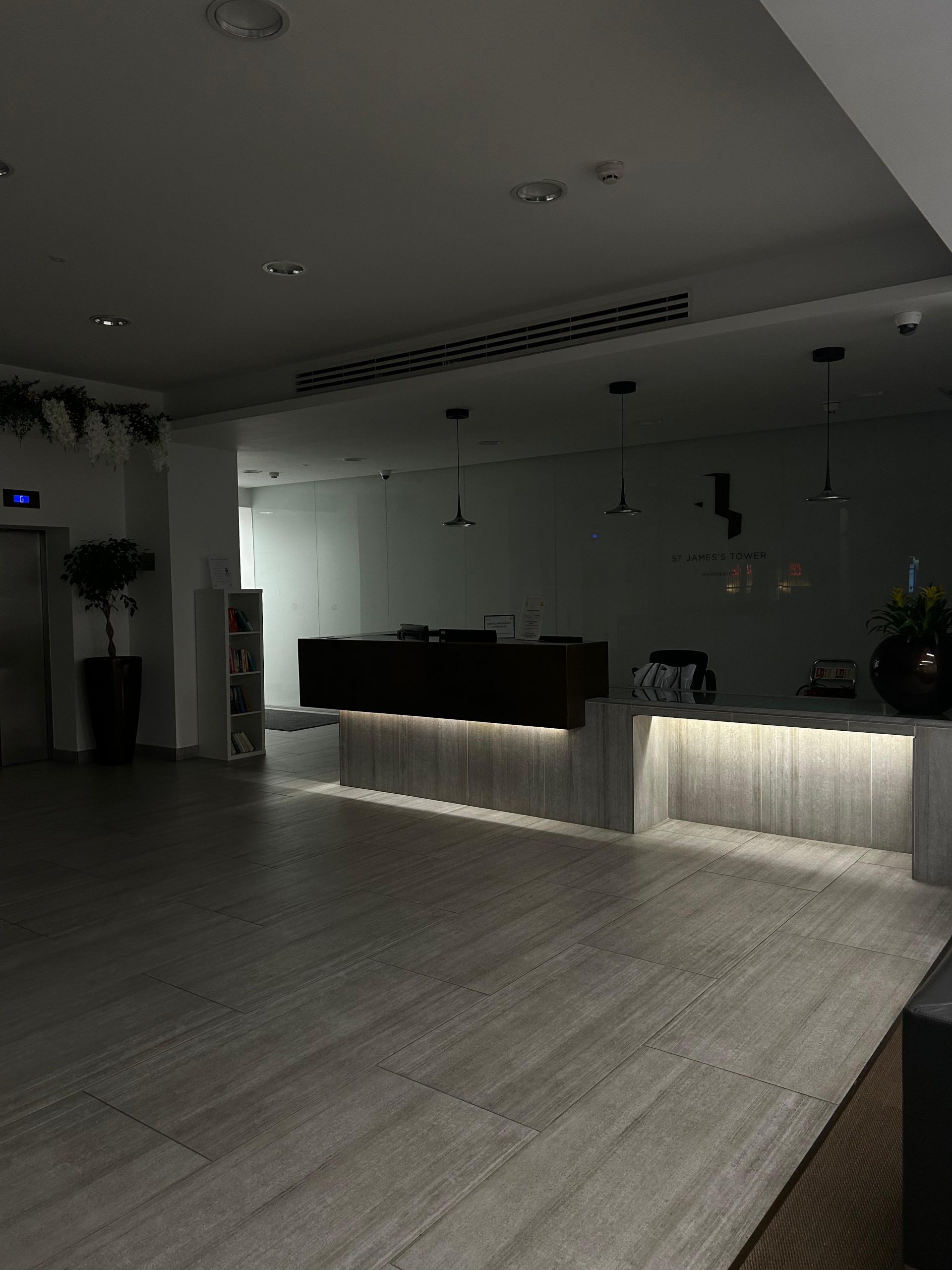 Reception area of the City Centre Plates office